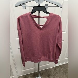 Freely Rose Pink Long Sleeve Lightweight Sweatshirt Size XS NWOT